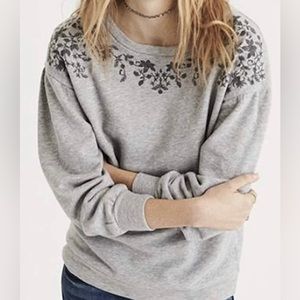 NWT American Eagle Embroidered Puff Sleeve Sweatshirt - size (S)